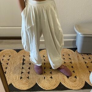 Free People Pull on Barrel Linen pant